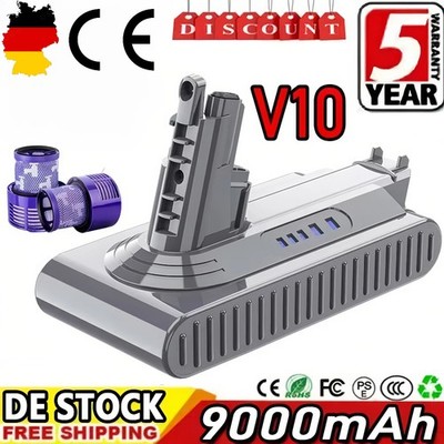 9000mAh Für Dyson V10 SV12 25.2V Animal Absolute Akku Motorhead Fluffy Batterie