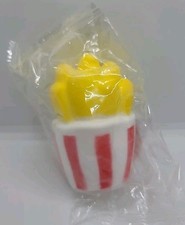 Squishy Sandwiches Squeeze Ball Stress Reliever Fries Cup, Yellow White And Red