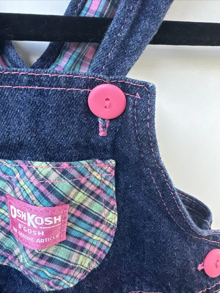 Винтажный девочки OshKosh B'Gosh многоцветный клетку джемпер платье США размер 6 - Изображение 4 из 4