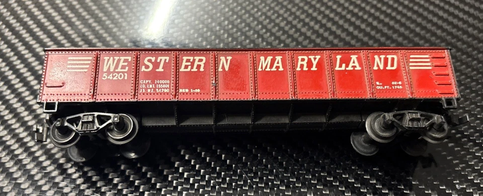 MARX 40' Gondola Western Maryland HO Scale Hornhook Couplers Car #54201 - Image 4 of 4