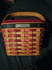 Longaberger 2001 Inaugural Basket Handwoven Dresden Ohio USA With Protector