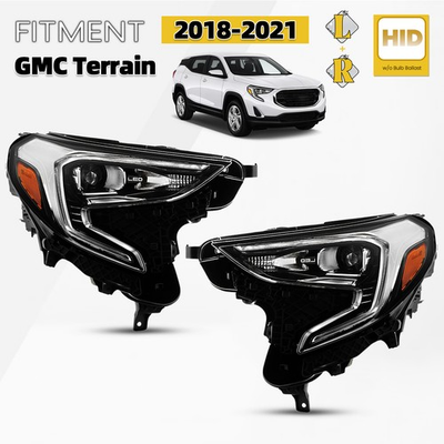 #ad For 2018 2021 GMC Terrain HID Xenon w LED DRL w o Bulb Headlight LeftRight Pair $280.99