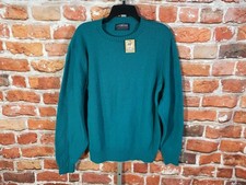 vintage 1980s Teal Puritan wool blend sweater fits XL/L nos w tag USA made