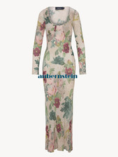 Realisation 2026 Spring Silk Bias Cut Printed Long-Sleeved Dress Holiday Dress
