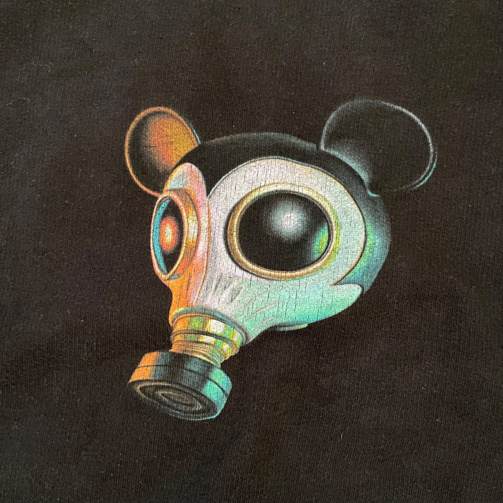 Ron English POPaganda Mouse Mask Murphy Sweatshirt Men's M Graphic Fleece Black image 3