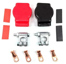 Military Spec Battery Terminal Kit Top Post Heavy Duty Positive Negative Set