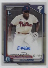 2024 Bowman Chrome Prospect Refractor 321/499 Jalvin Arias #CPA-JA Auto 2a9