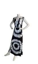 CHELSEA & THEODORE  WOMAN  BLACK AND WHITE SLEEVELESS MAXI DRESS SIZE 2X