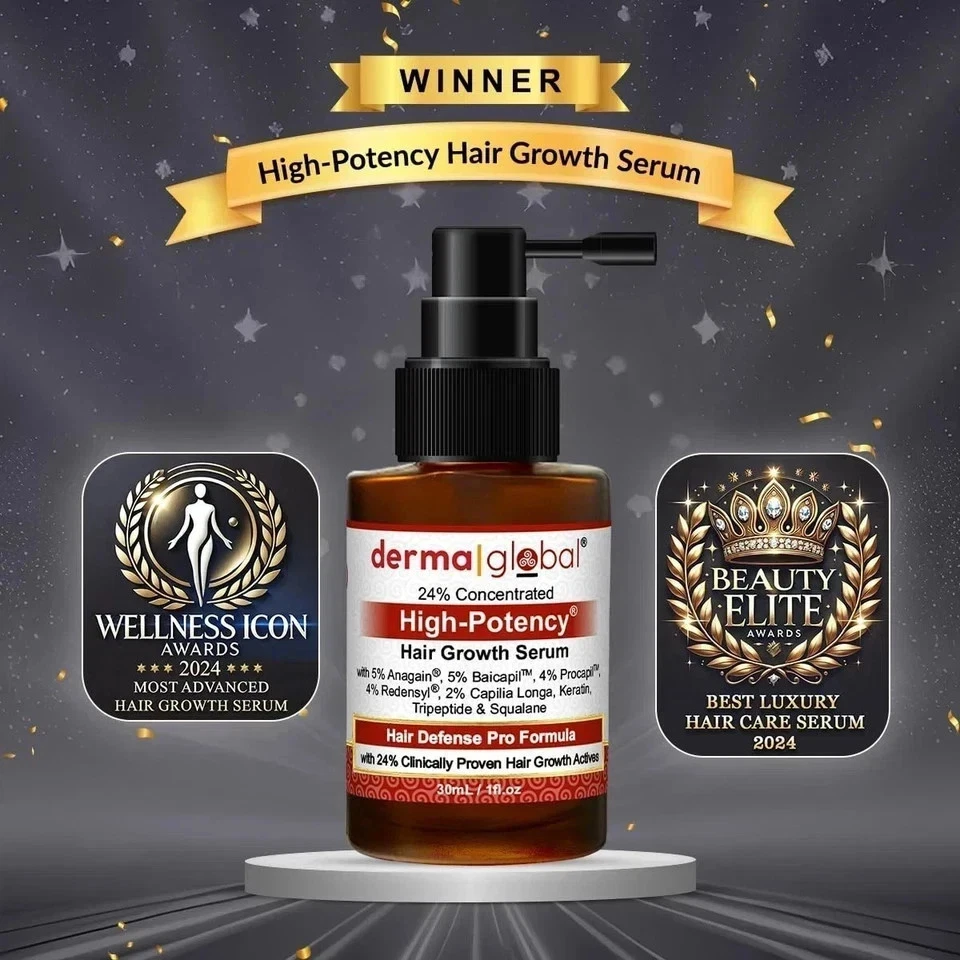 Derma Global Hair Growth Serum - Advanced Hair Loss Treatment - 1 Bottle