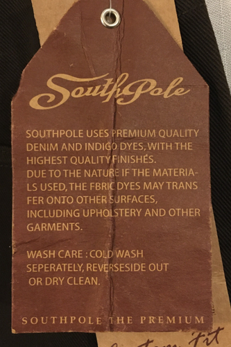 Vintage Y2K SouthPole Jeans Mens 38 Brown Denim Baggy Wide Leg Hip Hop RN82628 - Picture 9 of 16