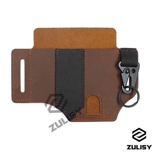 EDC Belt Organizer Multitool Leather Sheath for Leatherman Knife Pen Flashlight - Picture 12 of 13