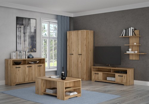 Vitrine JOADAKIS JDKV721 Wohnzimmerschrank 94x192x42cm Vitrinenschrank 4 Türen - Bild 5 von 7