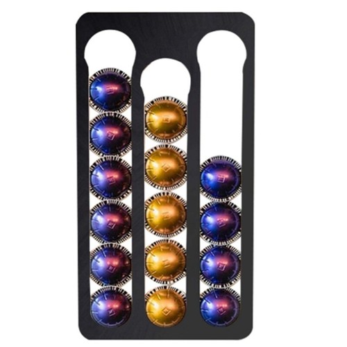 Whuooad Support de dosettes de café et porte-tasses, panier de rangement pour capsules de café pour maison, café, hôtel (noir Whuooad Support de dosettes de café et porte-tasses, panier de rangement pour capsules de café pour maison, café, hôtel (noir