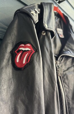 90s Park v Rolling Stones Leather Jacket | eBay