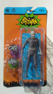 DC Retro Action Figure Batman 66 – The Riddler (Variante TV Bianco E Nero), 15 Cm, Con Base - 4