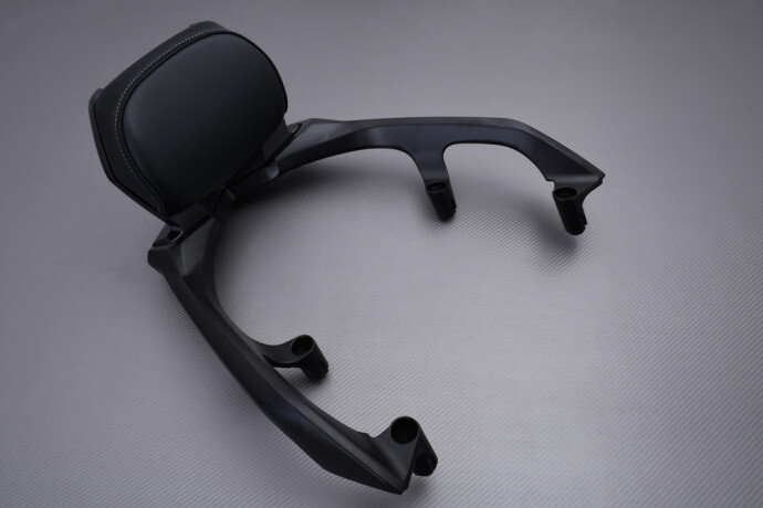 Selle passager arrière avec dossier alu pour Yamaha TMAX 560 SJ18 sécurise et cale votre passager