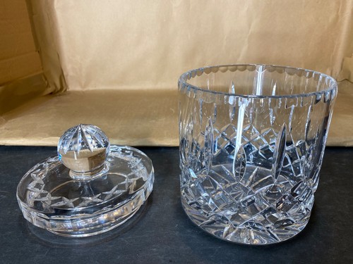 Biscottiera vintage in vetro trasparente cristallo - biscotti - barattolo caramelle con coperchio -- dimensioni 8" x 5" - Foto 2 di 11
