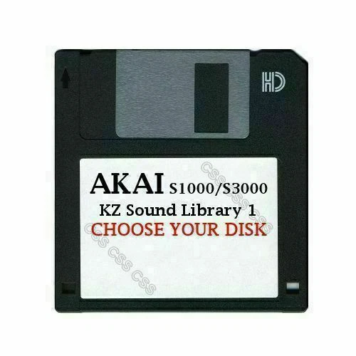 Akai S1000 / S3000 Floppy Disk KZ Sound Library 1 Choose Your Disk