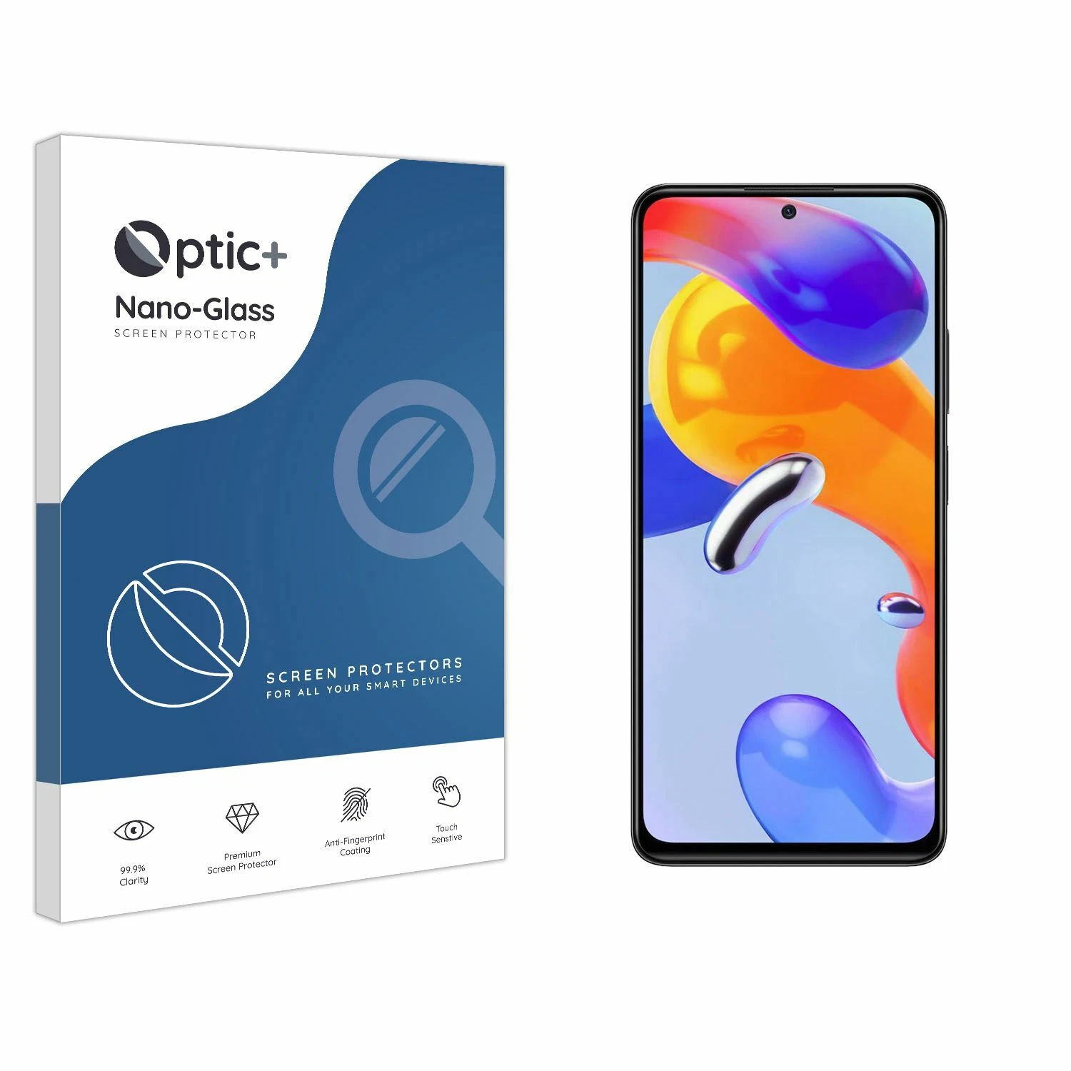 Optic+ Nano Glass Screen Protector for Xiaomi Redmi Note 11 Pro 5G (Front + Back