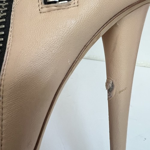 Giuseppe Zanotti Double Buckle Biker Peep Toe Booties Size 38 In Blush - Picture 5 of 7