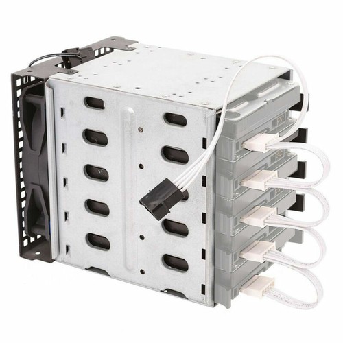 XT-XINTE 5x 3.5" HDD Hard Drive Cage Rack SAS SATA Hard Drive Disk Tray Caddy - 第 12/14 張圖片