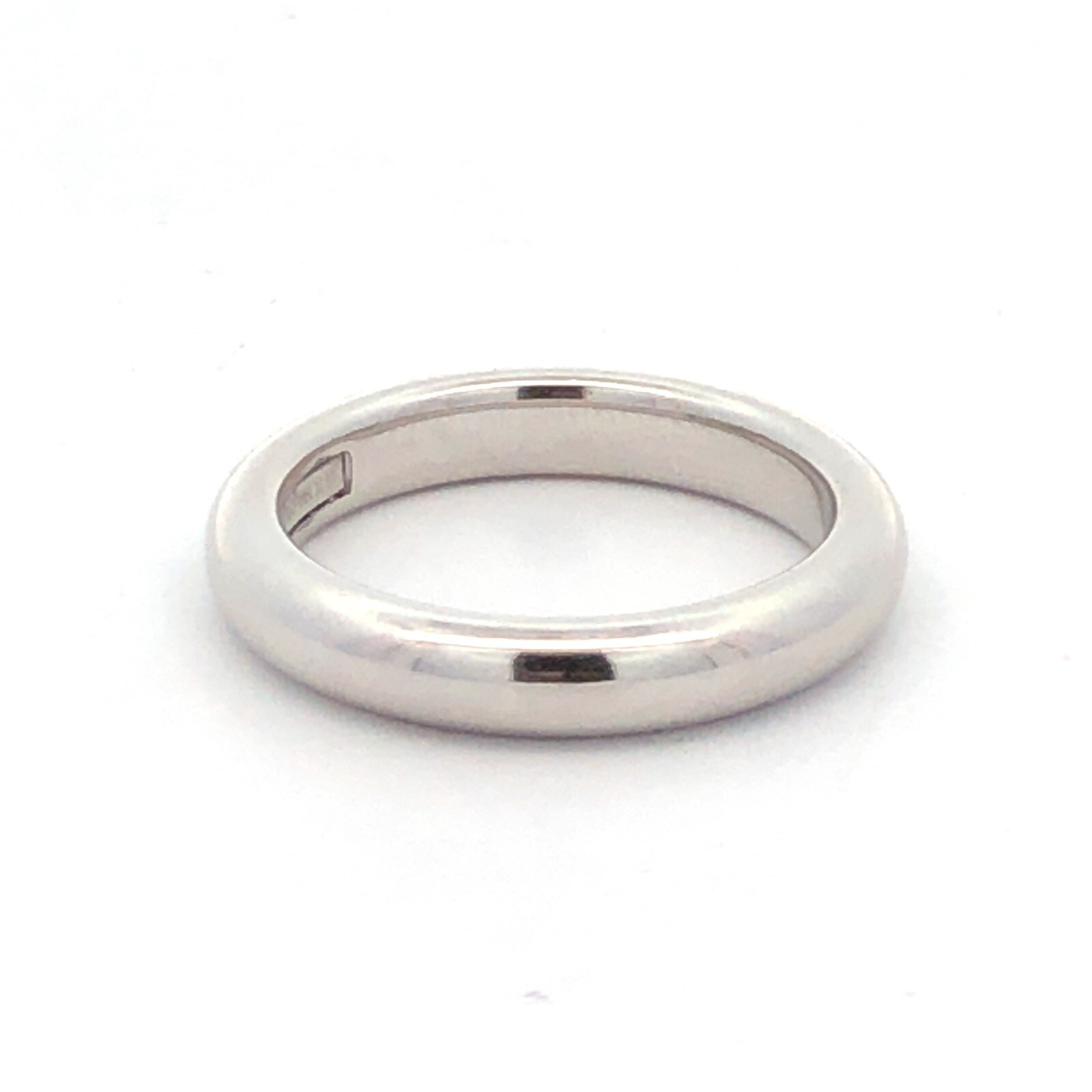 Milor Italy 14K White Gold Minimalist Polished Size 8 Wedding Band Ring Milor Italy 14K White Gold Minimalist Polished Size 8 Wedding Band Ring