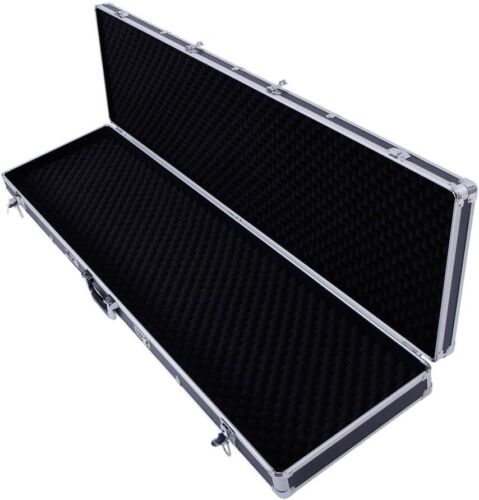 53" Portable Aluminum Rifle Gun Hard Case Locking Long Gun Handgun Storage Box - Picture 2 of 9