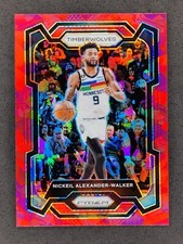 2023-24 Panini Prizm NICKEIL ALEXANDER-WALKER Red Cracked Ice #218 TWolves - B