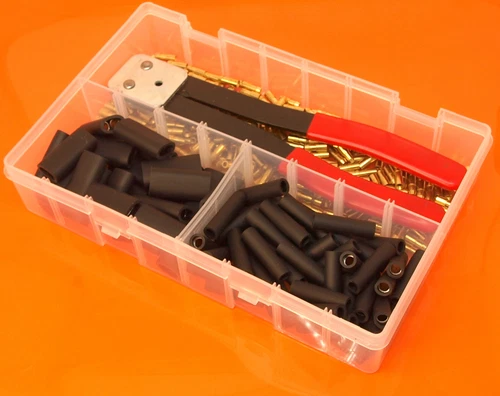 Lucas Style Brass Bullet Connector Single Double 4.7mm Connectors & Crimp Tool