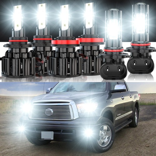 For Toyota Tundra 2007-2013 Combo 6000K LED Headlight Hi/Lo Fog Light - Foto 6