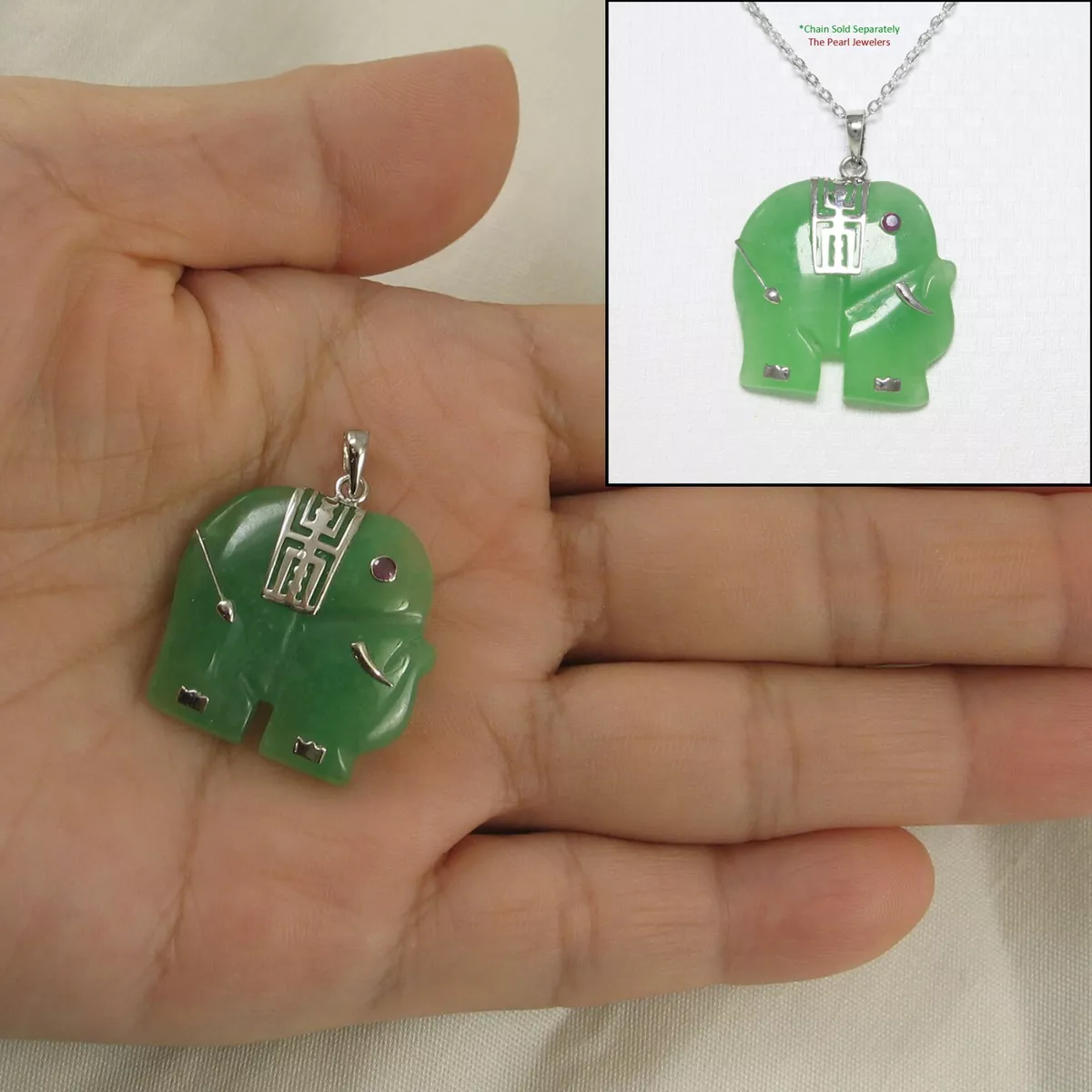 Jade elephant sale necklace
