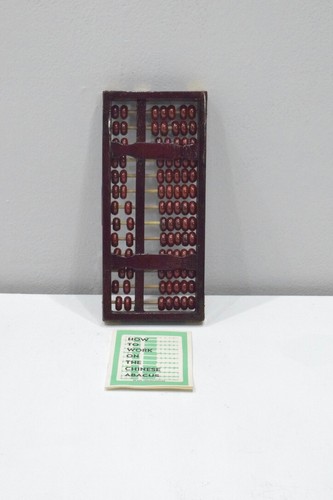 Marco de madera de cálculo matemático chino de cuentas de ábaco - Imagen 2 de 2