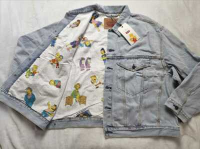新品 XLサイズ levi's simpsons トラッカージャケット New men's M XL XXL Levi's x The Simpsons Bart lined trucker