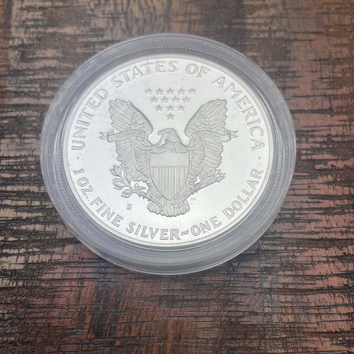1989-S $1 US American Proof Silver Eagle Coin~Capsule, Presentation Case, COA, a - Picture 7 of 8