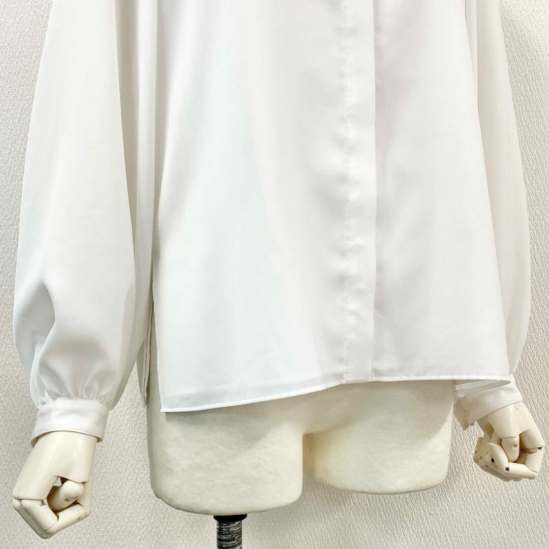 FOXEY - FOXEY Blouse "Hampton" ホワイト 38 54l25 7 FOXEY NEW YORK Foxy 41732 Hampton Long Sleeve Shirt