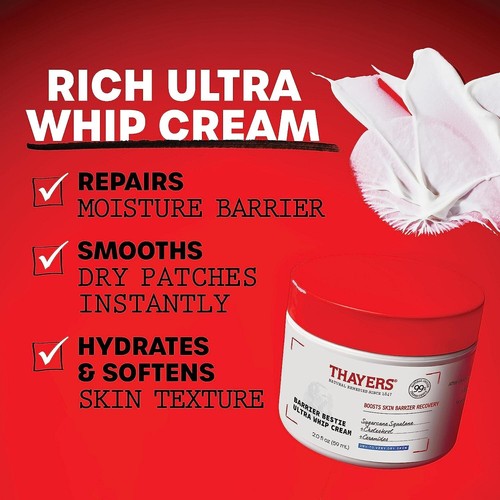 THAYERS Barrier Bestie Ultra Whip Face Cream, Moisturizer with Sugarcane Squalan - Picture 2 of 8