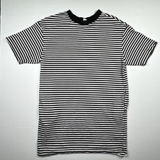 Melrose And Market Black White Striped T-shirt Dress XS Organic Cotton Pockets
