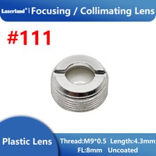 M9 P0.5 FL8mm Length4.3mm Collimating Focal Lens Plastic Uncoated Lens with Case