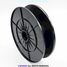 Black Plastic SPOOL/REEL 200mm 8" x 35mm 1-3/8"  for WIRE, STRING, ROPE CORDS
