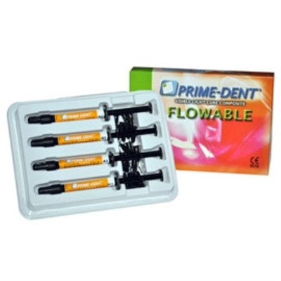 PRIME-DENT FLOWABLE COMPOSITE C3 - 4 SYRINGE KIT - VLC