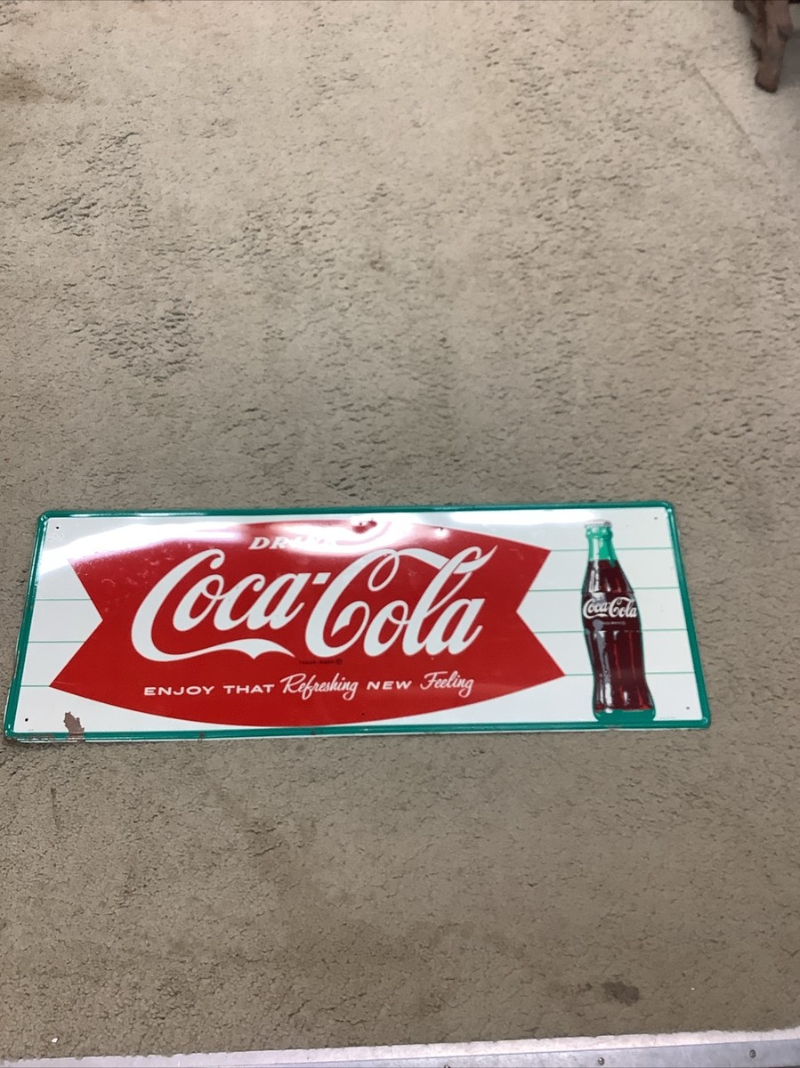 Vintage Coca Cola Sign 1958 ~ 1963 | eBay