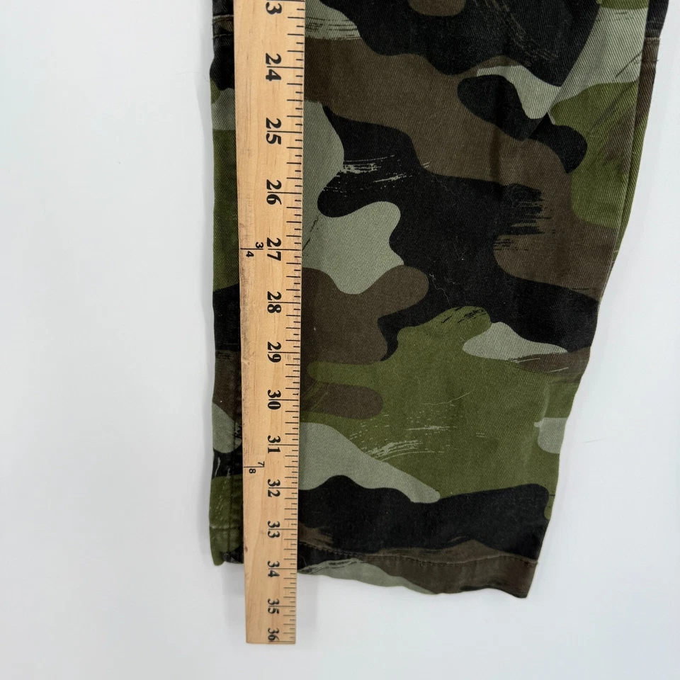 Pantalones cargo camuflados Y2K Cherokee para niños talla 12 verdes 100 % algodón bolsillos utilitarios Foto 3 de 4