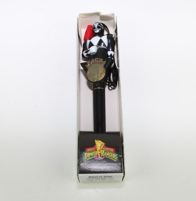 Classic Mighty Morphin Power Rangers Pen Nacklace Black Ranger Zack ...