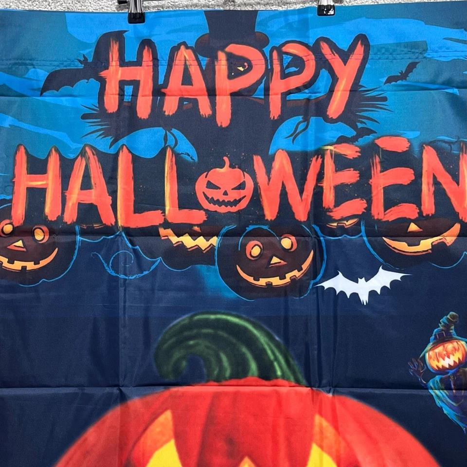 Apliques de letreros de Halloween bandera de jardín escena de luna y murciélago 28" X 40" Foto 2 de 4