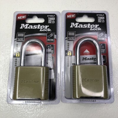 NEW Master Lock 875DLF Tough Under Fire Combination Lock LOT OF 2 Sealed
