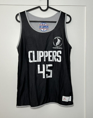 Score Authentic Apparel NBA LA Clippers 45 Park Proud LA Black White Jersey