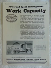 1926 General Motors Truck Co. Glendale ICE CREAM TRUCK  art print ad