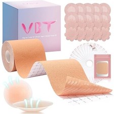 Boob Tape, Replace Your Bra-Instant Breast Suitable for A-G, 3", Beige