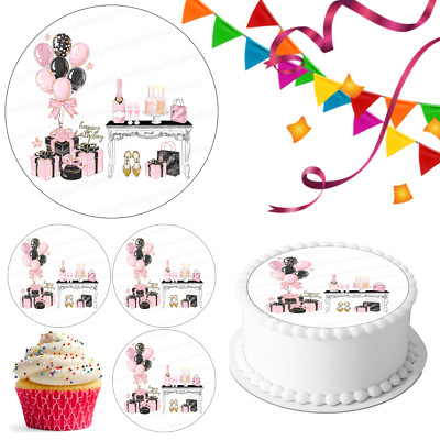 Sekt Tortenaufleger Party Deko essbar Geburtstag Geschenk Feier Cupcake