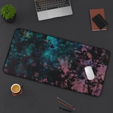 Mystic Haze Desk Mat Abstract Pattern Computer Desk Pad Mystic Cloud Desk Pad